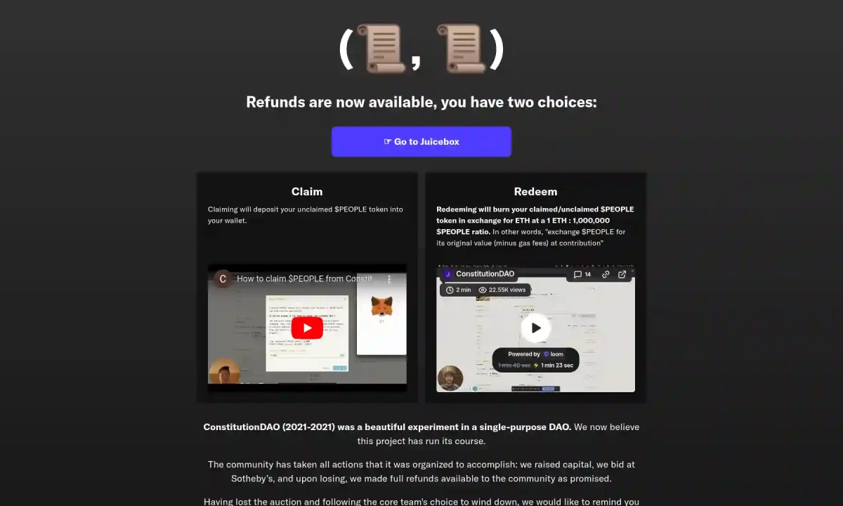 ConstitutionDAO (PEOPLE)