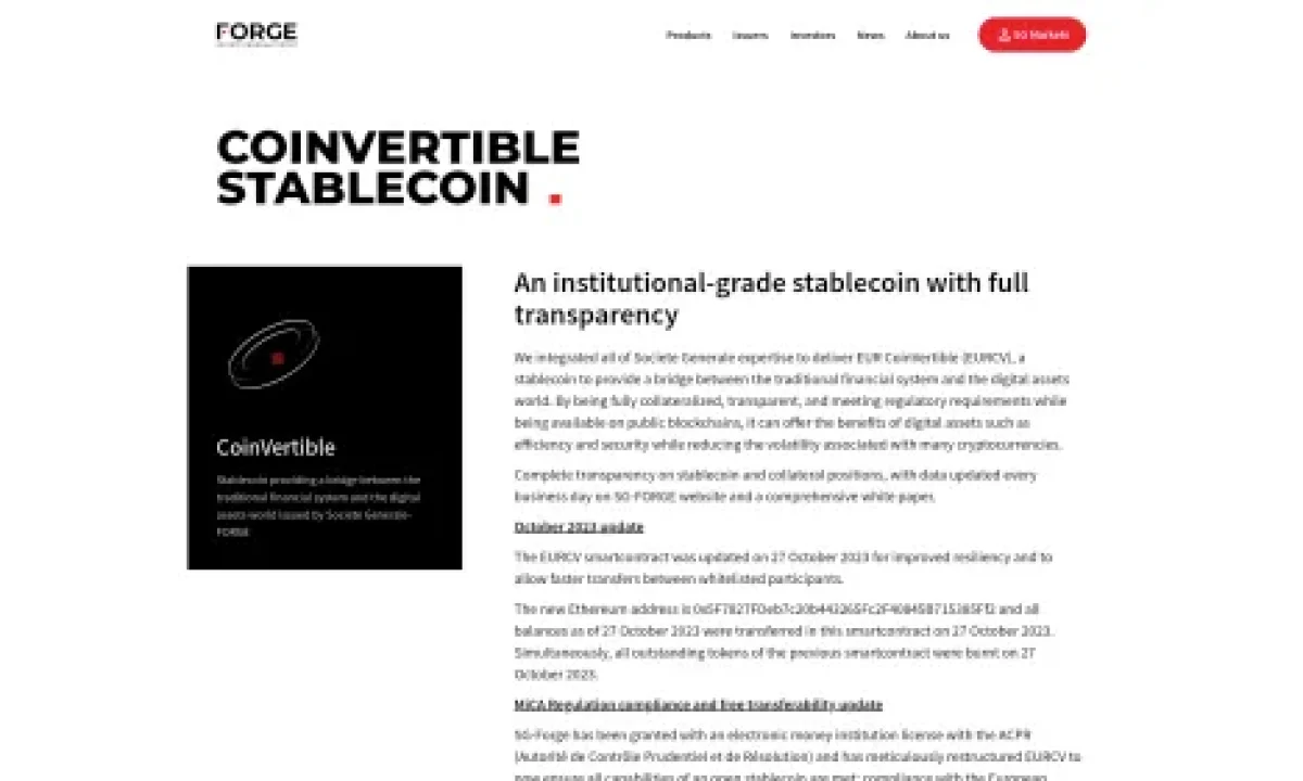 EUR CoinVertible (EURCV)