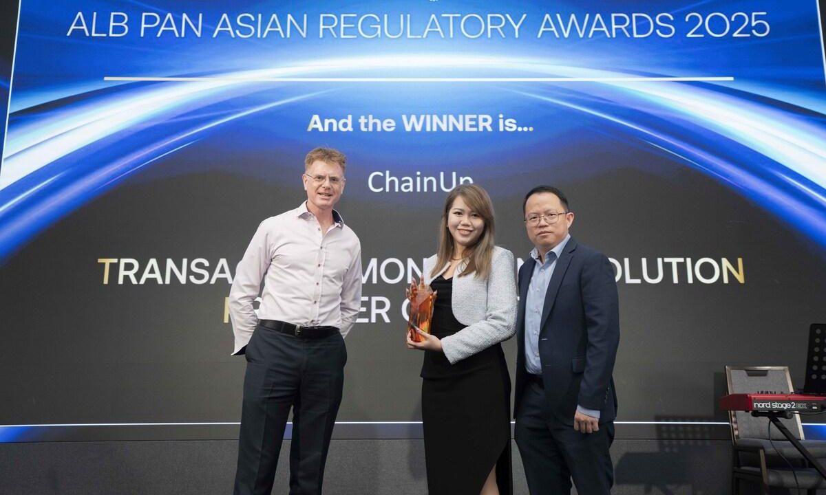 ChainUp Wins Top Crypto Compliance Technology Honor At Thomson Reuters-Presented Awards