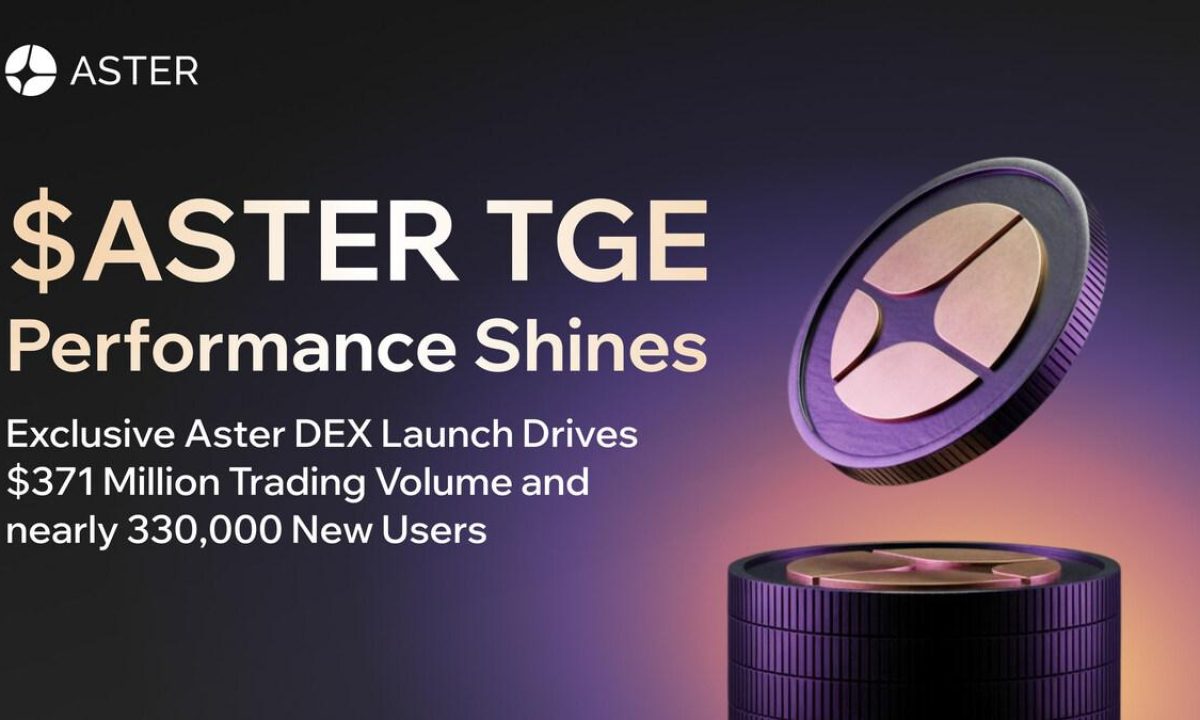 Exclusive Aster DEX Launch Drives $371 Million Trading Volume And Nearly 330,000 New Users