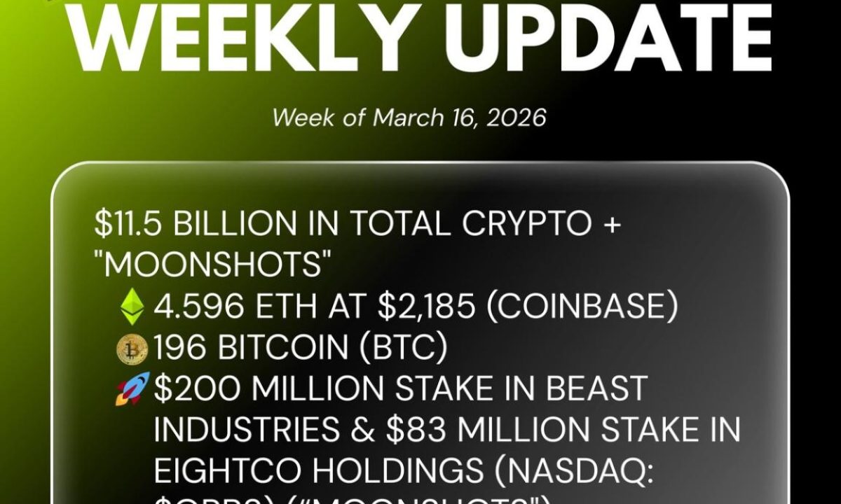 Bitmine Immersion Technologies (BMNR) Announces ETH Holdings Reach 4.596 Million Tokens, And Total Crypto And Total Cash Holdings Of $11.5 Billion