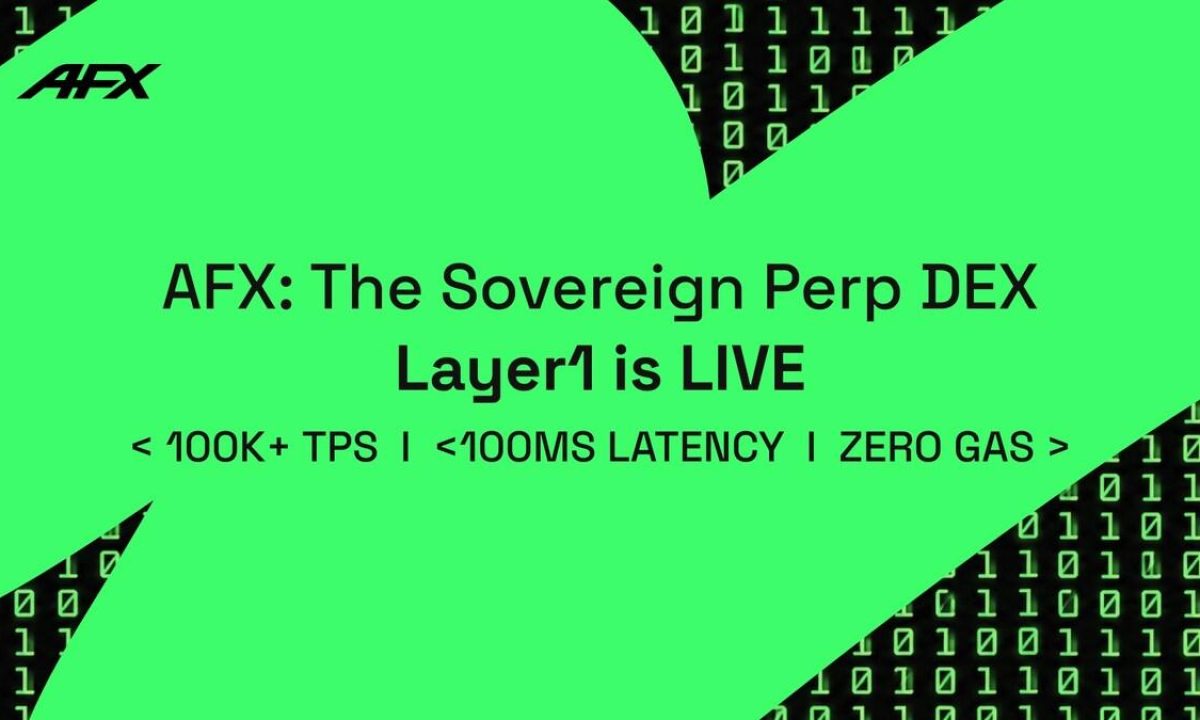 AFX Launches Sovereign Layer 1, Providing An Optimized Execution Environment For On-chain Perp DEXes